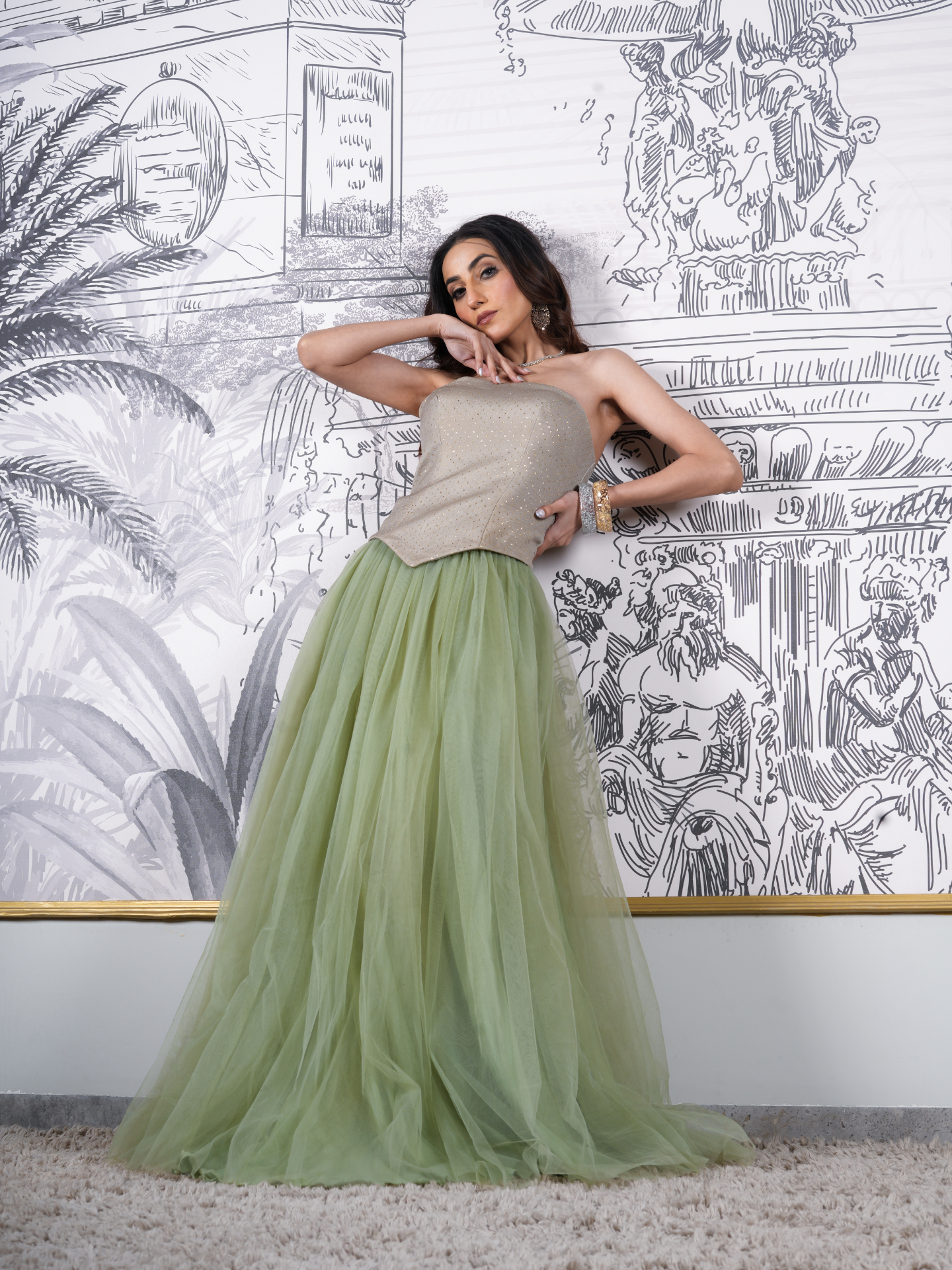 Jade Lehenga