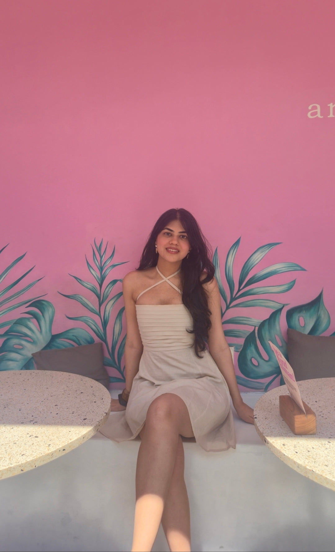 Créme Linen Dress